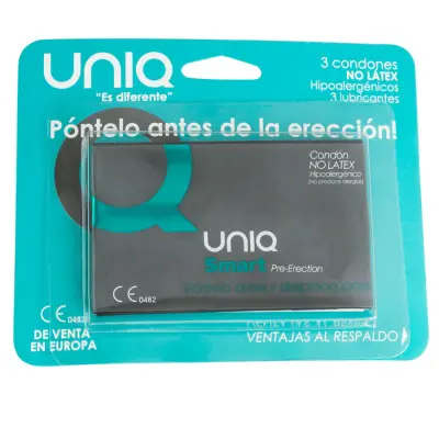 UNIQ - PAMETNI KONDOMI PRED EREKCIJO BREZ LATEKSA 3 ENOTE