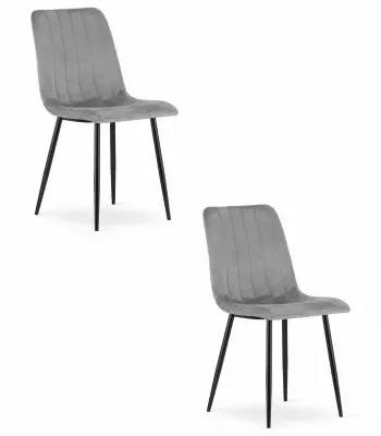 Stol LAVA - temno siv žamet x 2