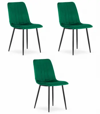 Stol LAVA - temno zelen žamet x 3