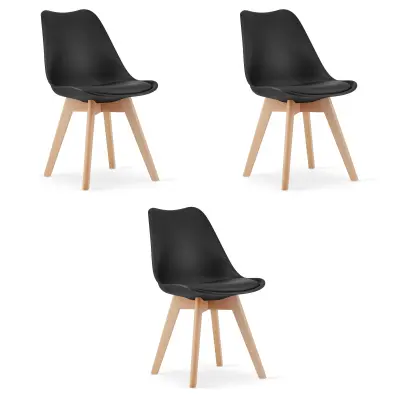 MARK stol črna x 3