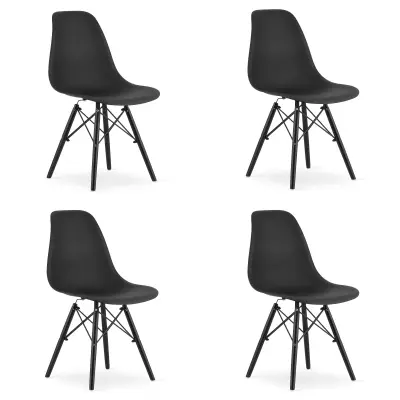 OSAKA stol črn / noge črne x 4
