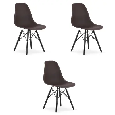 OSAKA stol kava / črne noge x 3