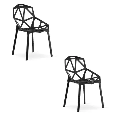 Stol ESSEN - črn x 2