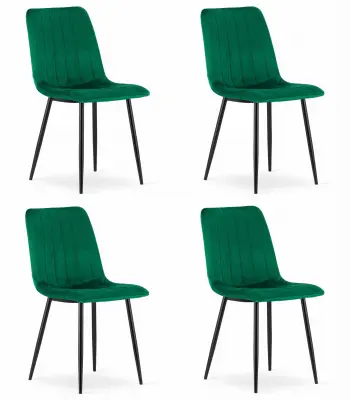 Stol LAVA - temno zelen žamet x 4
