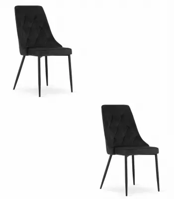 IMOLA Stol - Black Velvet x 2