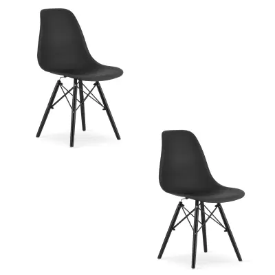 OSAKA stol črn / črne noge x 2