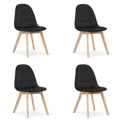 BORA Stol - Black Velvet x 4