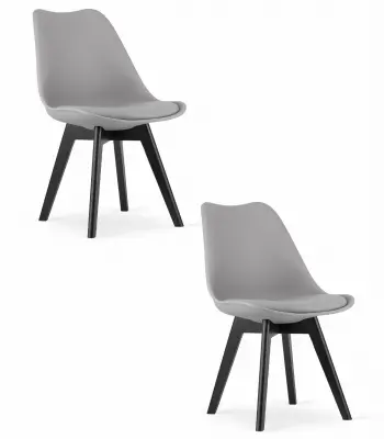 Stol MARK - siv / črne noge x 2