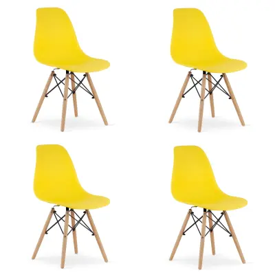 OSAKA stol rumena / naravne noge x 4