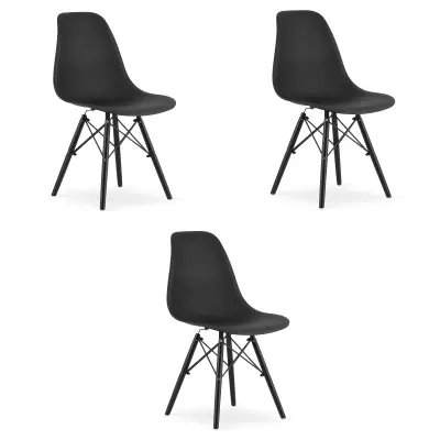 OSAKA stol črn / noge črne x 3