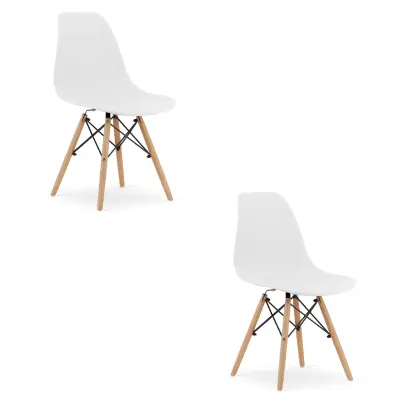 OSAKA stol bel / naravne noge x 2