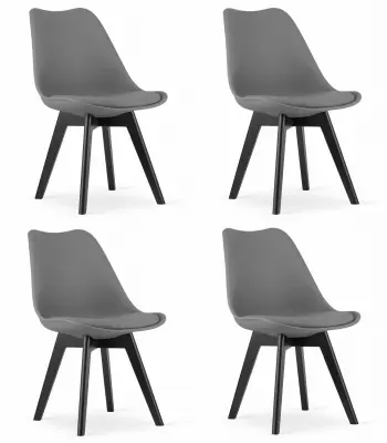 MARK stol - grafit / črne noge x 4