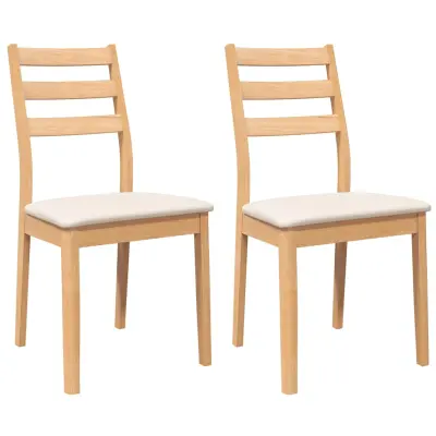 Jedilni stoli - Vzorci stoli z blazinami 2 kosa naravnega masivnega lesa gume A1500