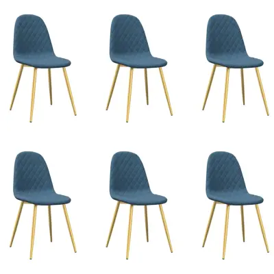 Jedilni stoli - Vzorci stoli 6 kosov svetlo siv žamet A1294