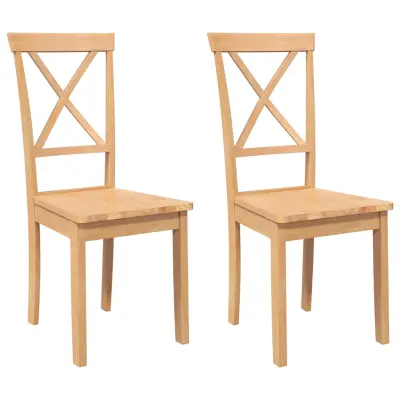 Jedilni stoli - Vzorci stoli 2 kosa masivne lesene gume A332