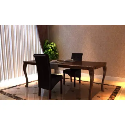 Jedilni stoli - Vzorci stoli 2 kosa rjavo umetno usnje A395