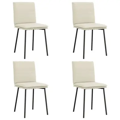 Jedilni stoli - Vzorci stoli 4 kosi krem žamet A781