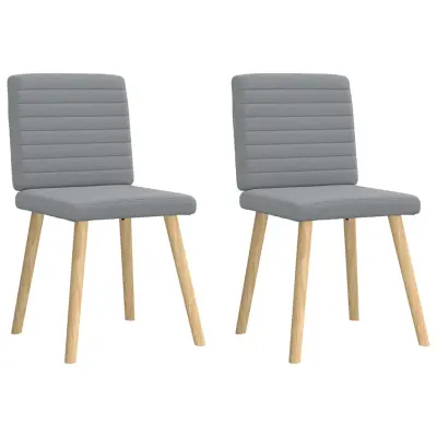 Jedilni stoli - Vzorci stoli 2 kosa svetlo sivo blago A471