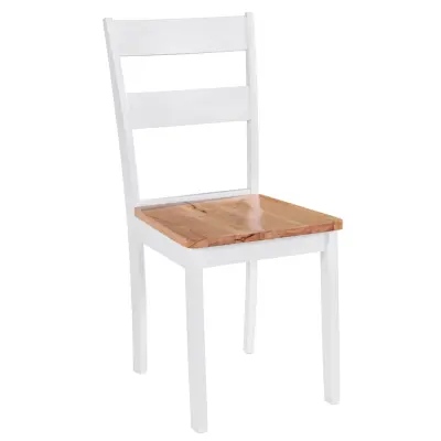 Jedilni stoli - Vzorci stoli 4 kosi beli trdni kavčukovec A642