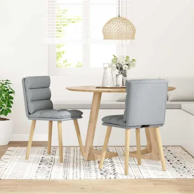 Jedilni stoli - Vzorci stoli 2 kosa svetlo sivo blago A474