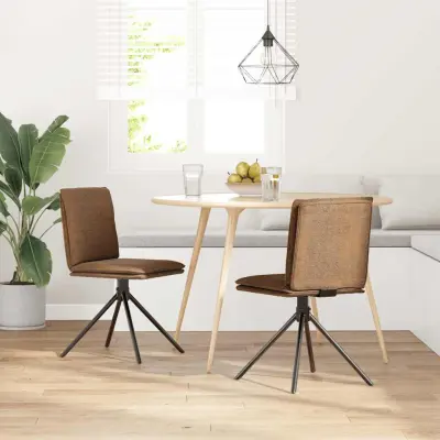 Jedilni stoli - Vzorci stoli rjavo umetno semiš usnje A127