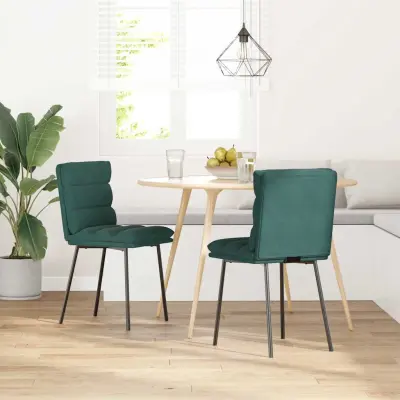 Jedilni stoli - Vzorci stoli 2 kosa temno zelen žamet A63