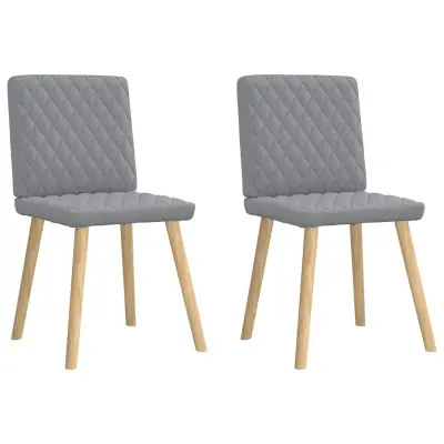 Jedilni stoli - Vzorci stoli 2 kosa svetlo sivo blago A477