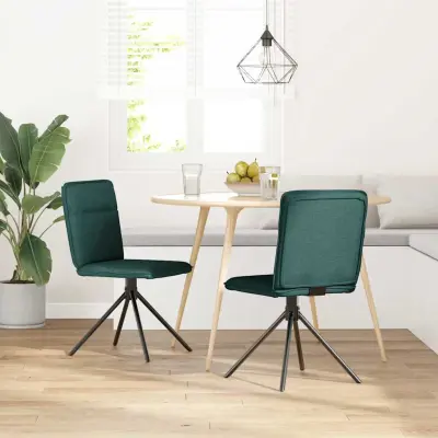 Jedilni stoli - Vzorci stoli 2 kosa temno zeleno blago A561