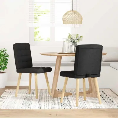 Jedilni stoli - Vzorci stoli 2 kosa črno blago A243