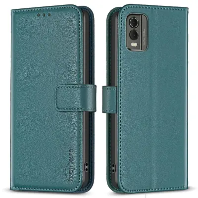 BINFEN COLOR BF17 za Nokio C32 stojalo za telefon PU usnje + ovitek za telefon denarnica TPU