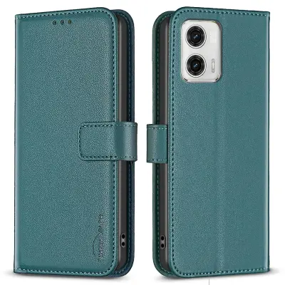 BINFEN COLOR BF17 denarnica usnjen ovitek za telefon za Motorola Moto G73 5G magnetna torbica za stojalo za telefon