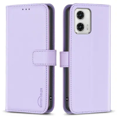 BINFEN COLOR BF17 denarnica usnjen ovitek za telefon za Motorola Moto G73 5G magnetna torbica za stojalo za telefon