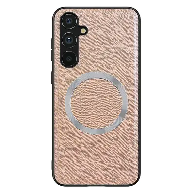 Za Samsung Galaxy A54 5G magnetna torbica za telefon Usnje+TPU ovitek za telefon s križno teksturo