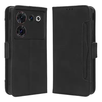 Ovitek za telefon Denarnica za ZTE nubia Z50 Ultra Multiple Card Slots Phone Shell PU usnjeni ovitek za stojalo