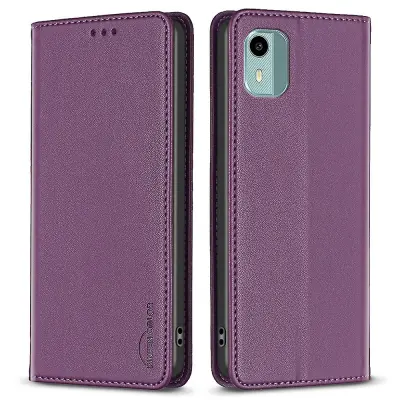 BINFEN COLOR BF18 Za Nokio C12 4G/C12 Plus/C12 Pro PU usnje, držalo za kartice, ovitek za telefon, torbica s stojalom proti padcem