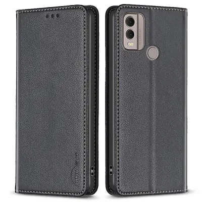 BINFEN COLOR BF18 za Nokio C22 usnjeno držalo za kartico, etui za telefon, magnetno zapiranje, stojalo, pokrov