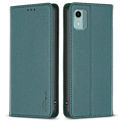 BINFEN COLOR BF18 Za Nokio C12 4G/C12 Plus/C12 Pro PU usnje, držalo za kartice, ovitek za telefon, torbica s stojalom proti padcem