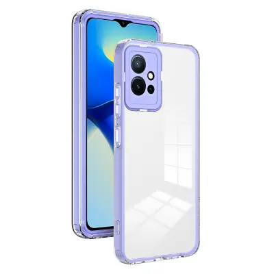 Za vivo Y30/Y33s/T1/Y75/Y55 5G 3-v-1 prozoren ovitek za telefon TPU + zaščita kamere za PC hrbtni del