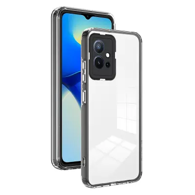 Za vivo Y30/Y33s/T1/Y75/Y55 5G 3-v-1 prozoren ovitek za telefon TPU + zaščita kamere za PC hrbtni del