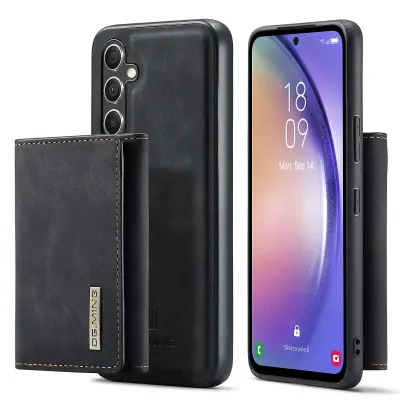 DG.MING M1 Series za Samsung Galaxy A54 5G PU usnje prevlečen PC+TPU ovitek s stojalom, magnetna snemljiva torbica za telefon denarnica