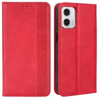 BINFEN COLOR BF18 Za Motorola Moto E13 4G Card Slot Design Phone Cover Usnjena torbica za telefon s stojalom