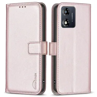 BINFEN COLOR BF18 PU usnjen ovitek za Motorola Moto G73 5G stojalo z režo za kartice, magnetna torbica za telefon
