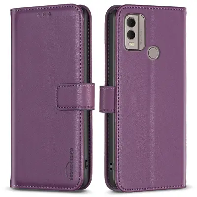 BINFEN COLOR BF17 za Nokio C22 torbica za stojalo za telefon, odporna na udarce, PU usnje + ovitek za telefon denarnica TPU