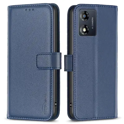 BINFEN COLOR BF17 za Motorola Moto E13 4G torbica za telefon s preklopno denarnico, PU usnjeno stojalo, magnetni pokrov