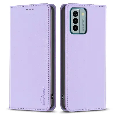 BINFEN COLOR BF18 za Nokio G22 PU usnjeno držalo za kartice Shell, magnetna preklopna torbica za telefon
