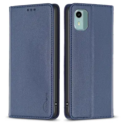 BINFEN COLOR BF18 Za Nokio C12 4G/C12 Plus/C12 Pro PU usnje, držalo za kartice, ovitek za telefon, torbica s stojalom proti padcem