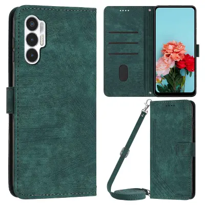 Za Tecno Pova 3 4G Flip PU usnjena torbica za telefon Denarnica Linije Natisnjeno stojalo Zaščitni pokrov
