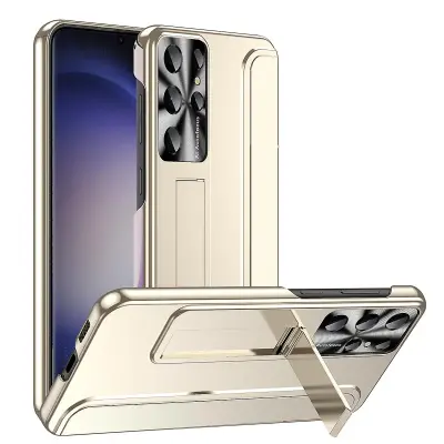 Za Samsung Galaxy S23 ultra galvansko ohišje za telefon, trden računalniški skriti hrbtni pokrov s stojalom