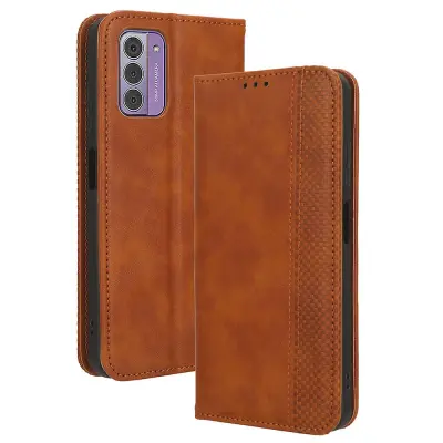 Retro etui za telefon iz PU usnja za Nokia G42, ovitek za denarnico, odporen proti udarcem