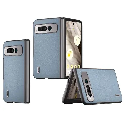 ABEEL Za Google Pixel Fold Litchi Texture Telefonska torbica iz govejega usnja, prevlečena z PC zložljivim ovitkom za telefon